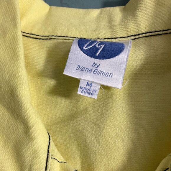 DG2 by Diane Gilman Lemon Yellow Heavy Pickstitch Jean Trucker Jacket NWT - Picture 3 of 7